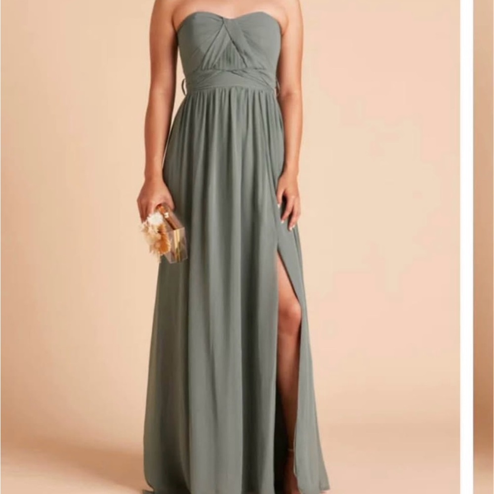 Birdy Grey Chiffon Grace Convertible Dress With Slit